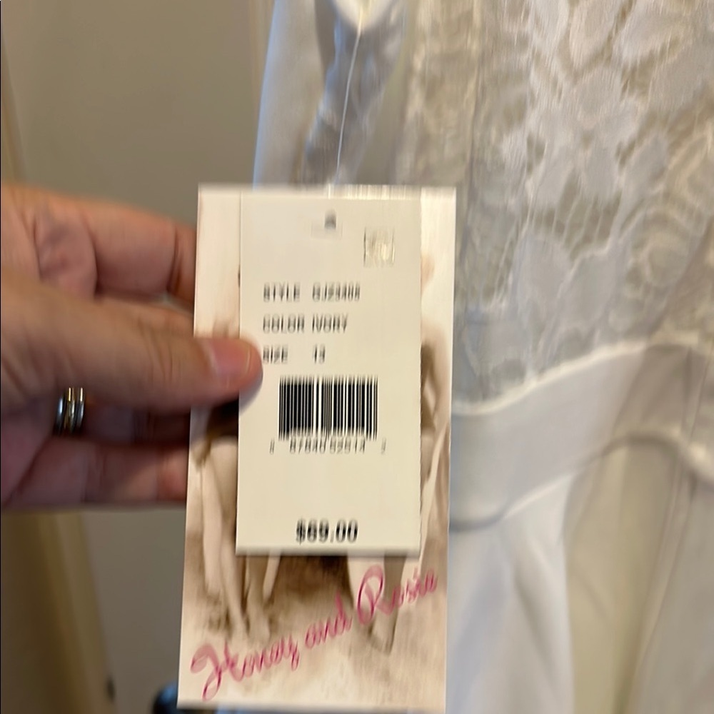 Honey and Rosie White Halter Fit and Flare Dress - Picture 3 of 3